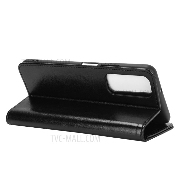 Carteira De Couro De Textura De Cavalo Louco Shell Protetor Para Huawei P Inteligente 2021 - Preto-6