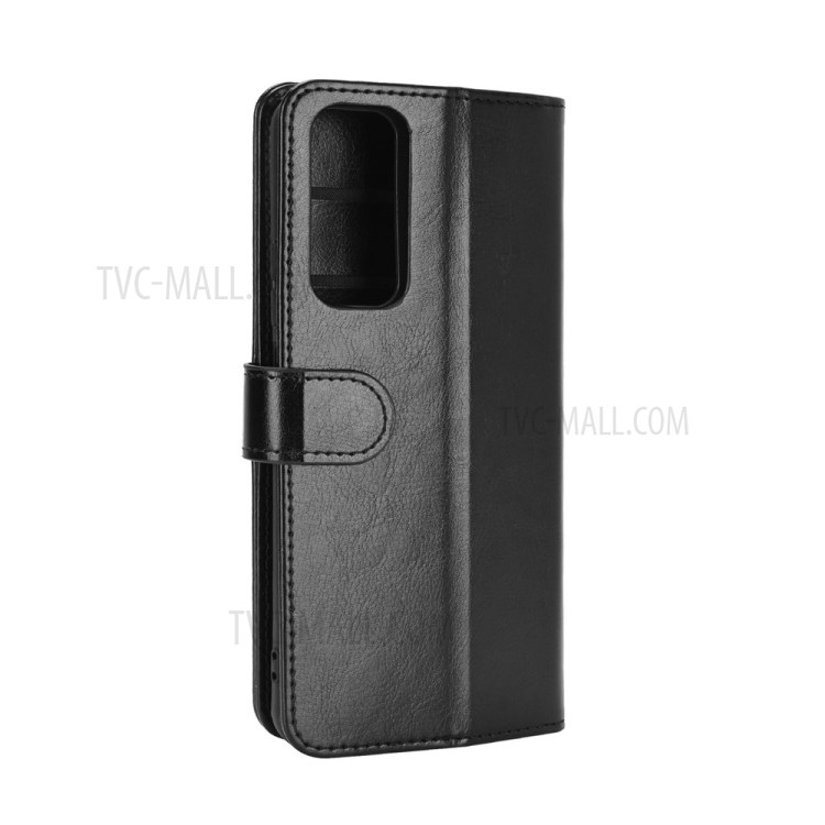 Carteira De Couro De Textura De Cavalo Louco Shell Protetor Para Huawei P Inteligente 2021 - Preto-7
