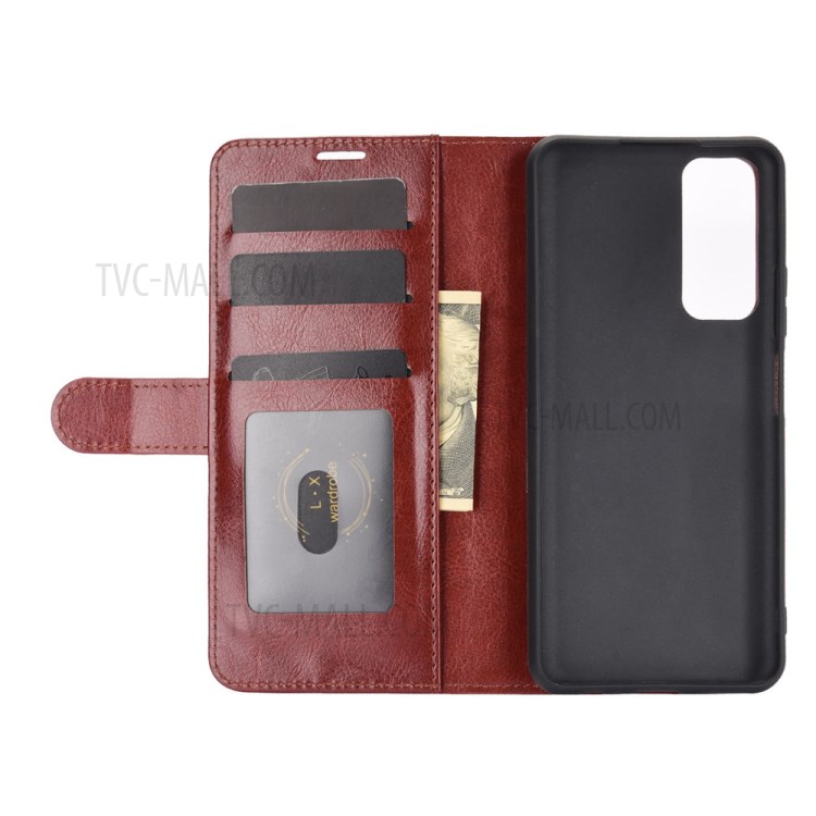 Crazy Horse Texture Leather Wallet Protective Case Shell for Huawei P smart 2021 / Y7a - Brown-4