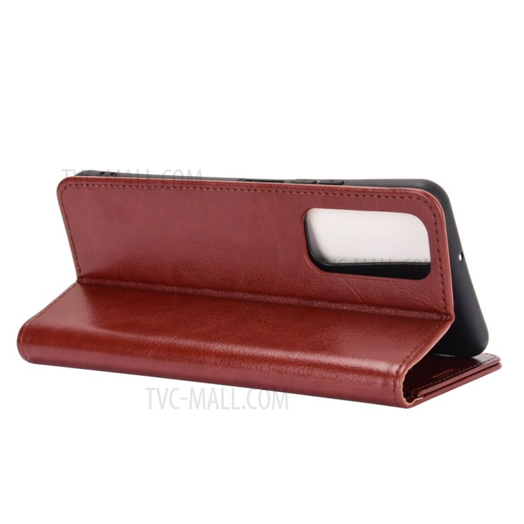 Crazy Horse Texture Leather Wallet Protective Case Shell for Huawei P smart 2021 / Y7a - Brown-6