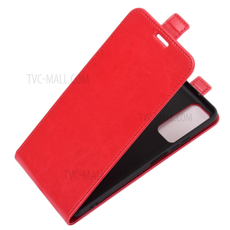 Crazy Horse Vertical Flip Flip Card Holder Leather Case for Huawei P smart 2021 / Y7a - Red-3