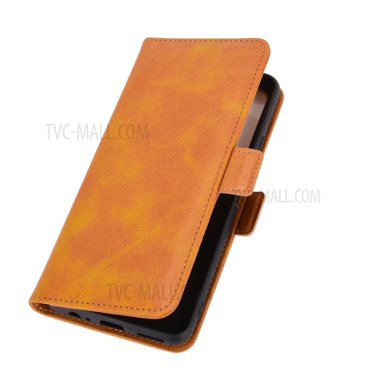 Double Fermoir Magnétique Flip En Cuir Mobile Pour Huawei P Smart 2021 - Jaune-7