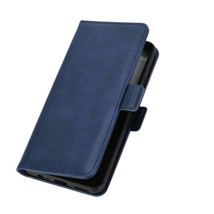 Double Magnetic Clasp Flip Leather Mobile Shell for Huawei P smart 2021 / Y7a - Blue-7