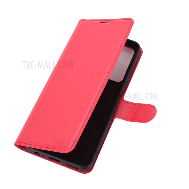 Litchi Texture Wallet Stand Leather Protective Shell for Huawei P smart 2021 / Y7a - Red-6