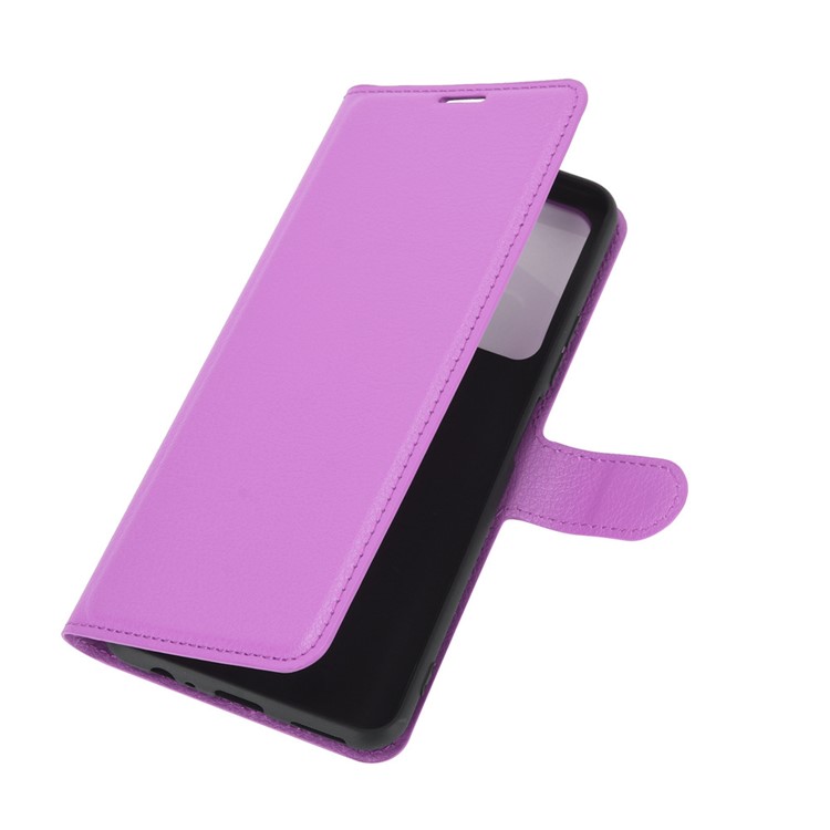 Litchi Texture Wallet Stand Leather Protective Shell for Huawei P smart 2021 / Y7a - Purple-6