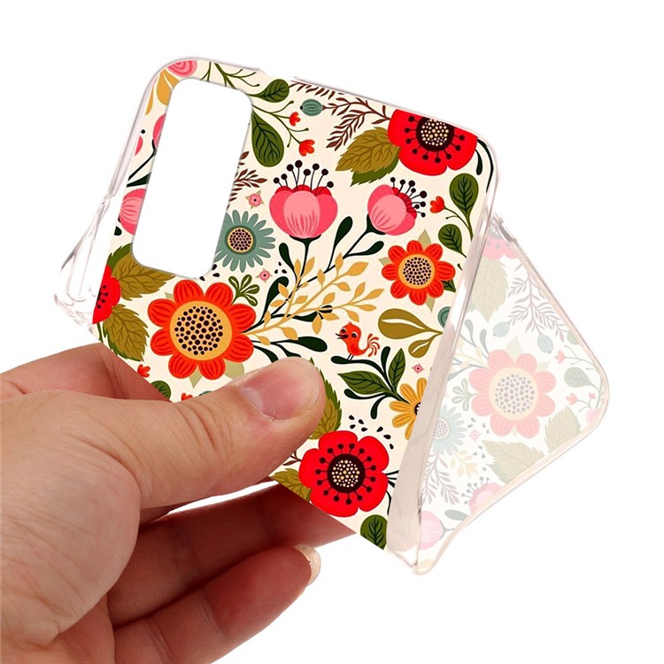 Pattern Printing TPU Phone Soft Case for Huawei P Smart 2021 / Y7a - Beautiful Flower-2