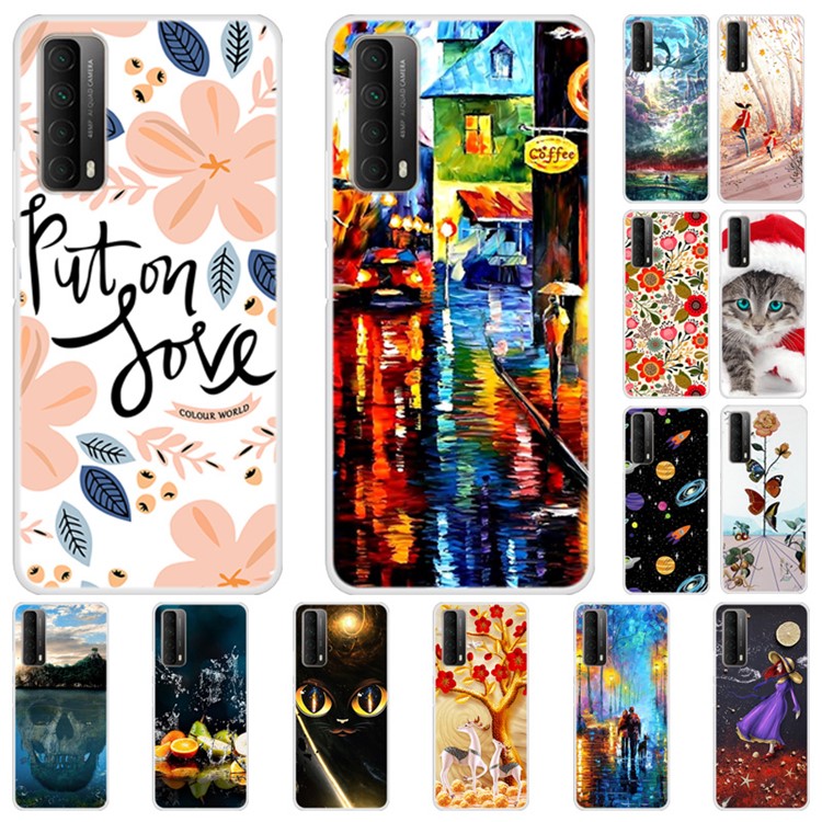 Musterdruck TPU Telefon Soft Case Für Huawei P Smart 2021 / Y7a - Schöne Blume