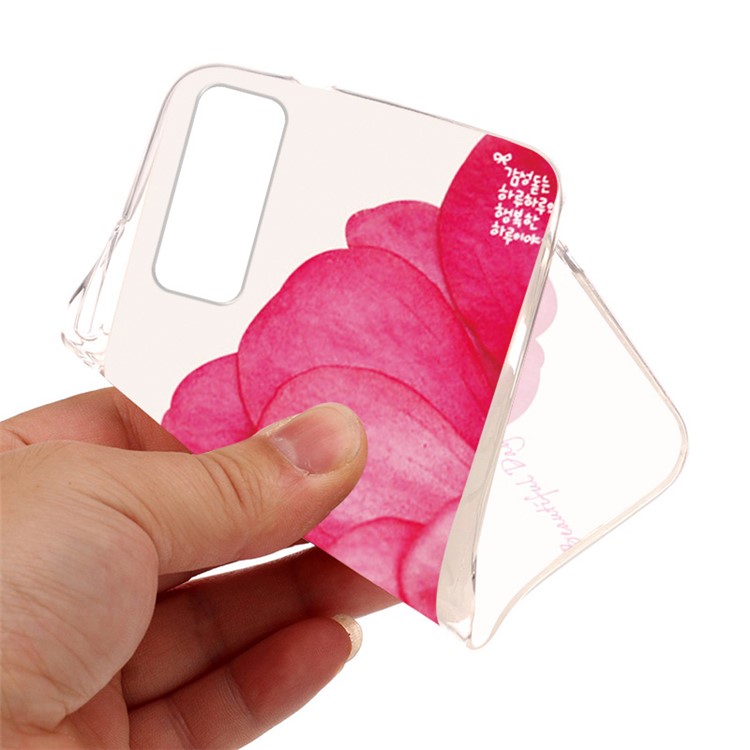 Impression de Motif TPU Couverture de Téléphone Pour Huawei P Smart 2021 / Y7a - Une Rose