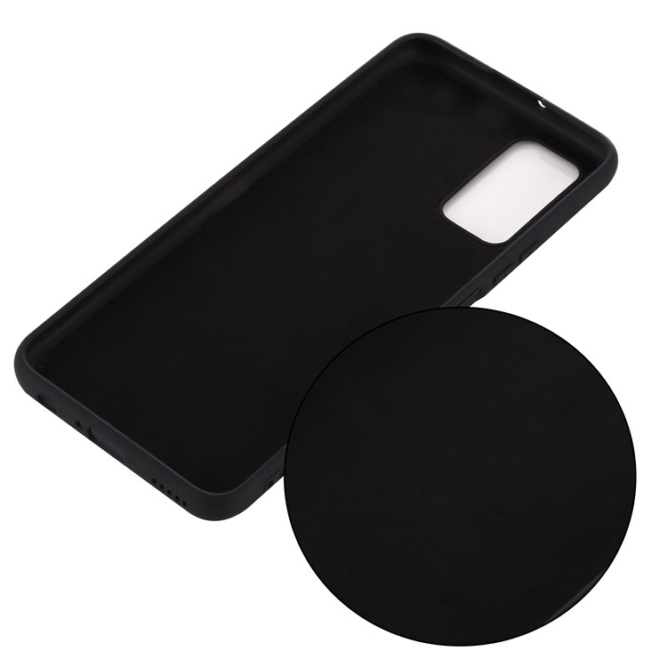 Shock Absorption Plain Liquid Silicone Phone Protective Case for Huawei P smart 2021 - Black-3