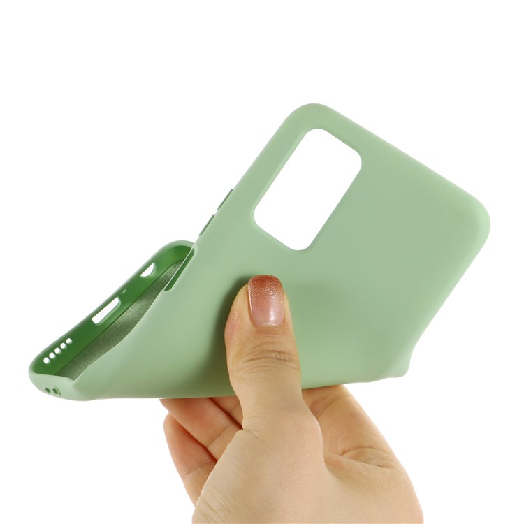 Shock Absorption Plain Liquid Silicone Phone Protective Case for Huawei P smart 2021 - Green-4