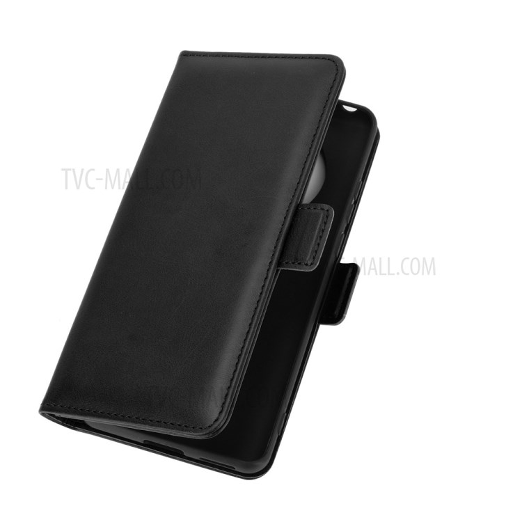 Side Absorption Folio Flip Leather Phone Protective Case for Huawei Mate 40 Pro - Black-7