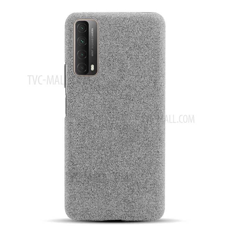 Cloth Texture Plastic Back Case for Huawei P smart 2021 - Light Grey-3