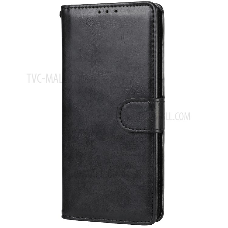 Crazy Horse Texture Leather Flip Phone Stand Case for Huawei Mate 40 Pro - Black-2