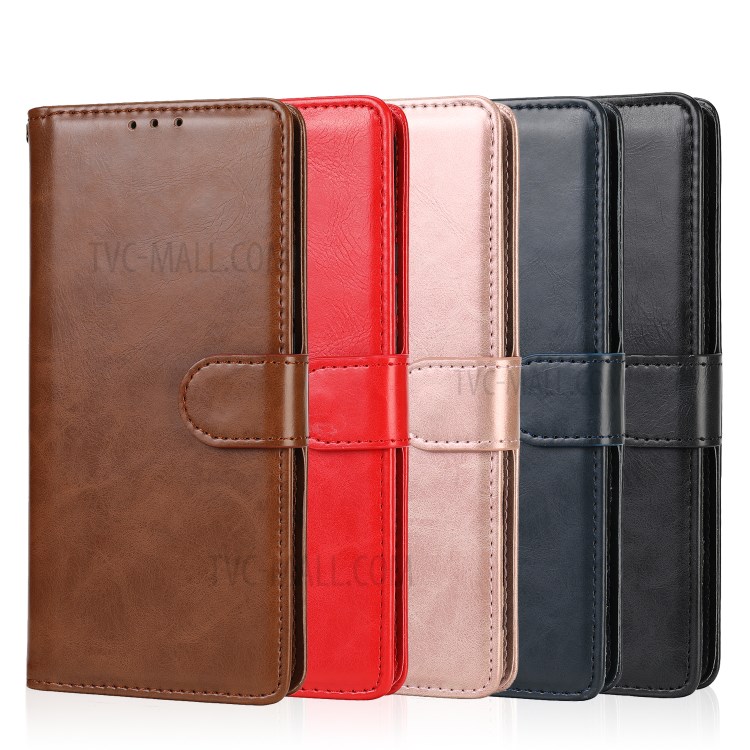 Crazy Horse Texture Leather Flip Phone Stand Case for Huawei Mate 40 Pro - Black-7