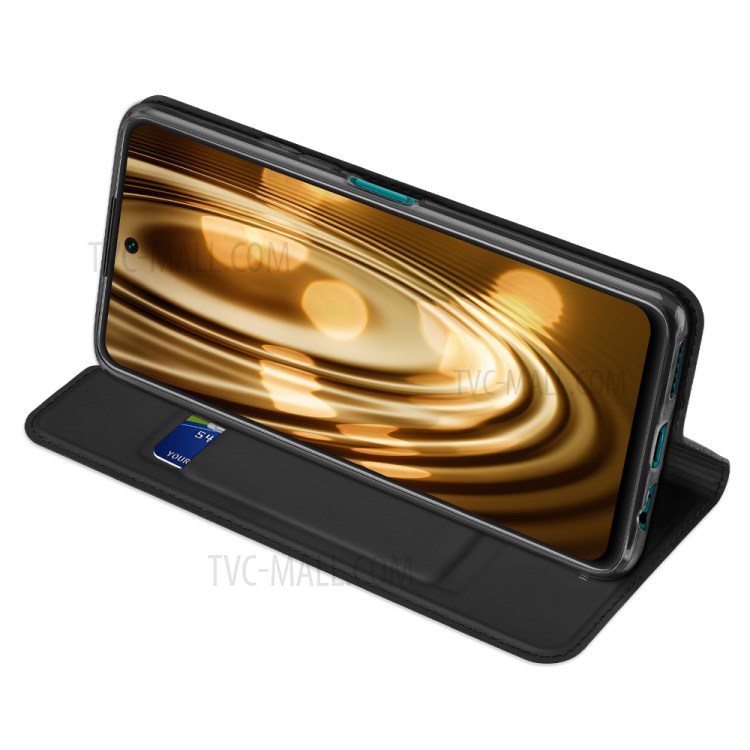 Dux Ducis Skin Pro -serie Für Huawei P Smart 2021/Y7a Stand Lederkartenhalter Hülle Telefon Lederabdeckung Shell - Schwarz-5