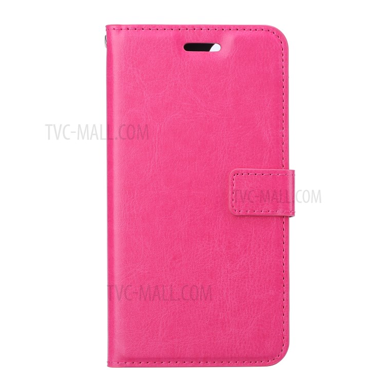 Phone Shell for Huawei P smart 2021/Y7a Crazy Horse Texture Wallet Leather Case - Rose-2