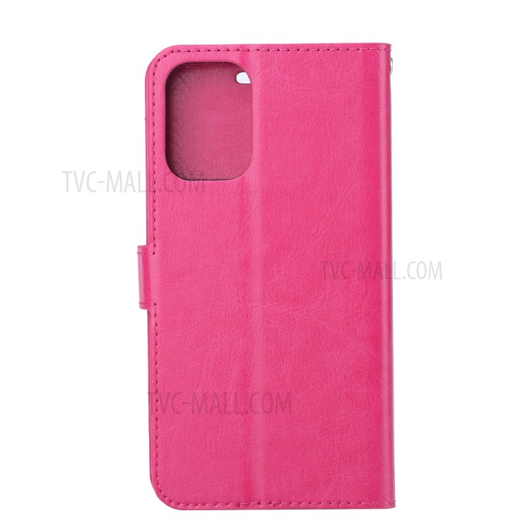 Phone Shell for Huawei P smart 2021/Y7a Crazy Horse Texture Wallet Leather Case - Rose-3