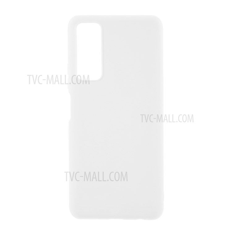 Solid Color Candy TPU Cover Cell Phone Case with Strap for Huawei P smart 2021 / Y7a - White-4