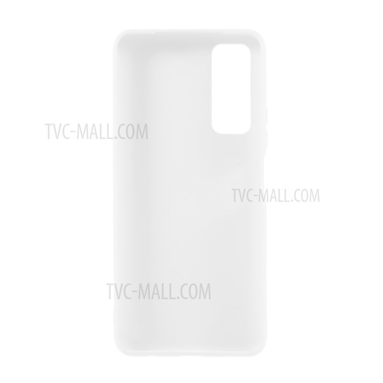 Solid Color Candy TPU Cover Cell Phone Case with Strap for Huawei P smart 2021 / Y7a - White-6