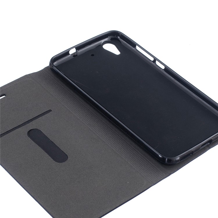 Assorted Color Linen Leather Card Slot Case for Huawei Y6II / Honor 5A - Deep Grey-8