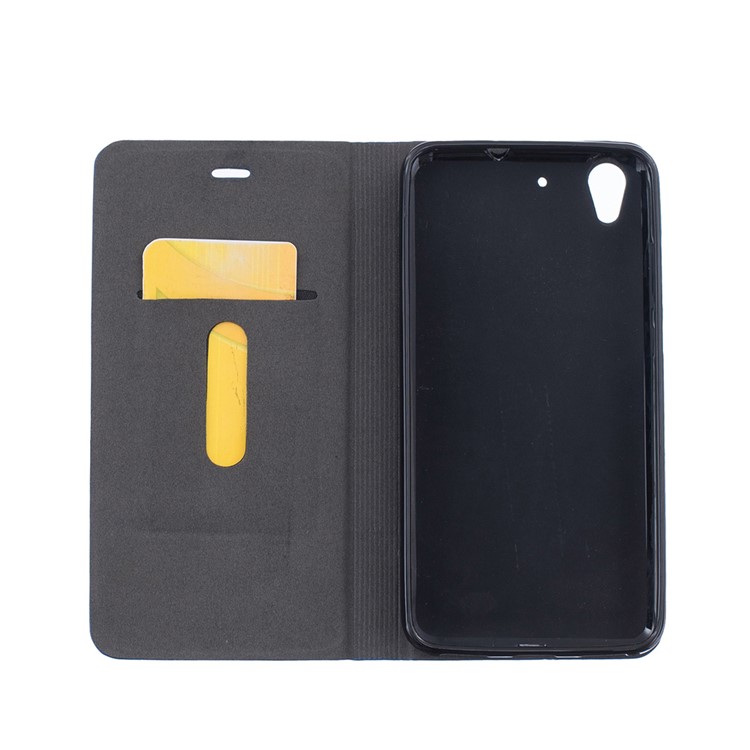 Assorted Color Linen Leather Card Slot Case for Huawei Y6II / Honor 5A - Deep Grey-9