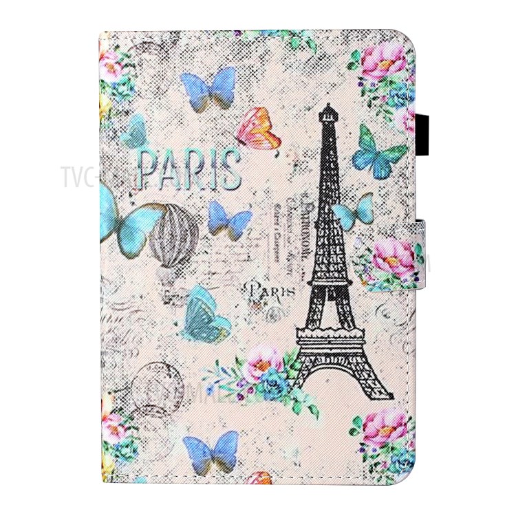 Patterned Leather Card Holder Stand Tablet Casing for Huawei Enjoy Tablet 2/MatePad T10/T10S/Honor Pad 6/Honor Pad X6 - Eiffel Tower-2