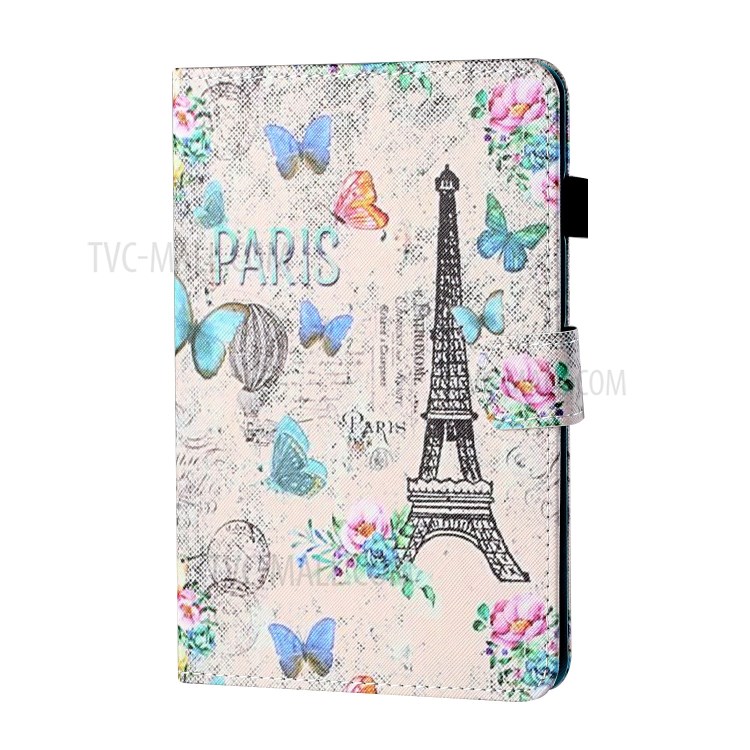 Patterned Leather Card Holder Stand Tablet Casing for Huawei Enjoy Tablet 2/MatePad T10/T10S/Honor Pad 6/Honor Pad X6 - Eiffel Tower-3
