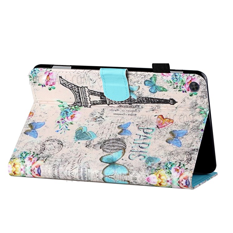 Patterned Leather Card Holder Stand Tablet Casing for Huawei Enjoy Tablet 2/MatePad T10/T10S/Honor Pad 6/Honor Pad X6 - Eiffel Tower-5