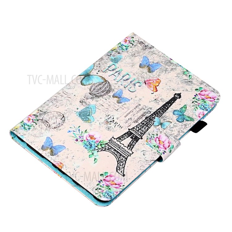 Patterned Leather Card Holder Stand Tablet Casing for Huawei Enjoy Tablet 2/MatePad T10/T10S/Honor Pad 6/Honor Pad X6 - Eiffel Tower-6