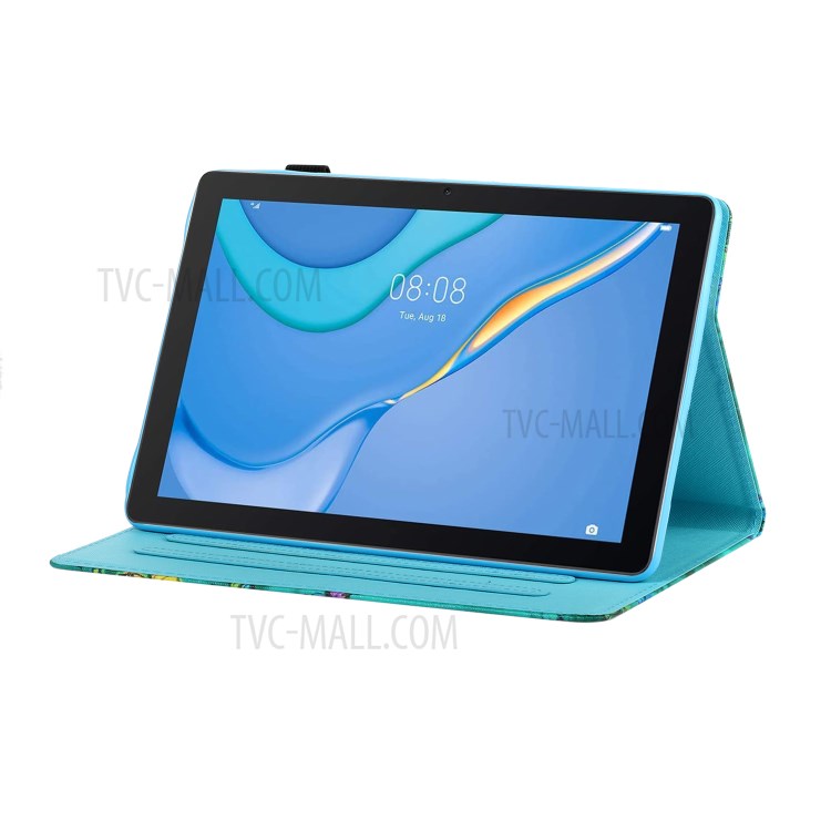 Patterned Leather Card Holder Stand Tablet Casing for Huawei Enjoy Tablet 2/MatePad T10/T10S/Honor Pad 6/Honor Pad X6 - Eiffel Tower-9