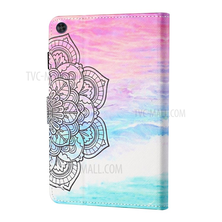 Patterned Leather Card Holder Stand Tablet Casing for Huawei Enjoy Tablet 2/MatePad T10/T10S/Honor Pad 6/Honor Pad X6 - Flower-4