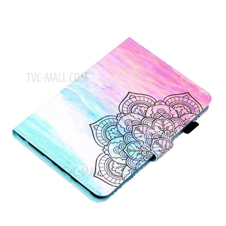 Patterned Leather Card Holder Stand Tablet Casing for Huawei Enjoy Tablet 2/MatePad T10/T10S/Honor Pad 6/Honor Pad X6 - Flower-6