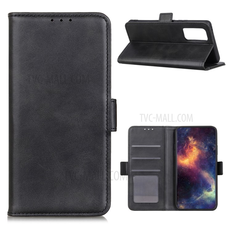 For Honor 10X Lite Magnetic Double Clasp Leather Wallet Case - Black-1