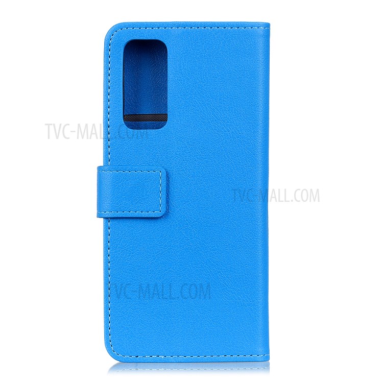 Stand PU Leather Phone Shell for Honor 10X Lite Wallet Flip Cover - Blue-2
