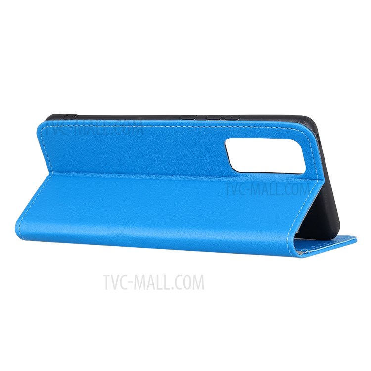 Stand PU Leather Phone Shell for Honor 10X Lite Wallet Flip Cover - Blue-4