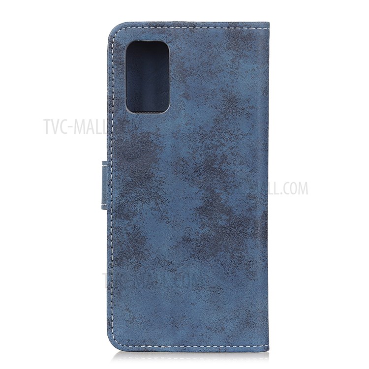 Magnetic Leather Stand Case for Honor 10X Lite Vintage Style Shell - Blue-3