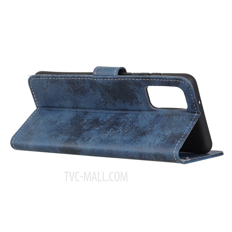 Magnetic Leather Stand Case for Honor 10X Lite Vintage Style Shell - Blue-4