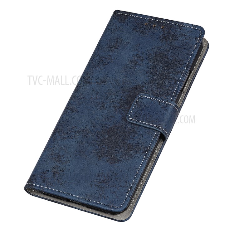 Magnetic Leather Stand Case for Honor 10X Lite Vintage Style Shell - Blue-7