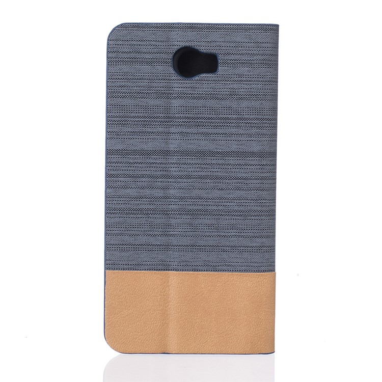 Two-color Linen Texture Leather Stand Case for Huawei Y5II / Y5 II - Dark Grey-2