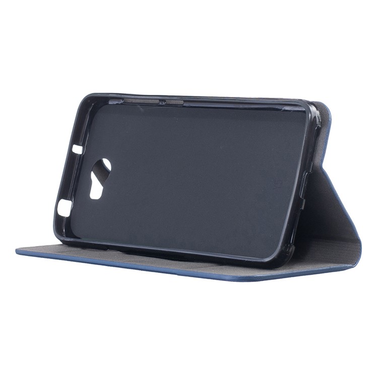 Two-color Linen Texture Leather Stand Case for Huawei Y5II / Y5 II - Dark Grey-3