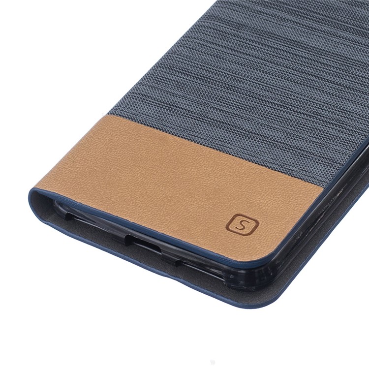 Two-color Linen Texture Leather Stand Case for Huawei Y5II / Y5 II - Dark Grey-5