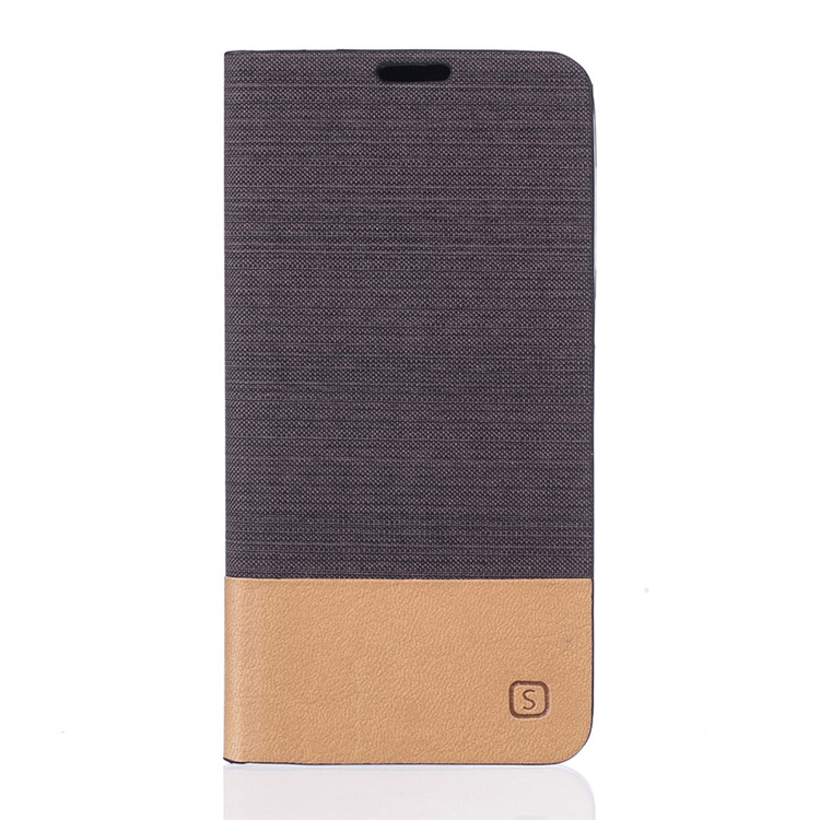 Two-color Linen Texture Leather Case with Card Slot for Huawei Y5II / Y5II - Coffee-1