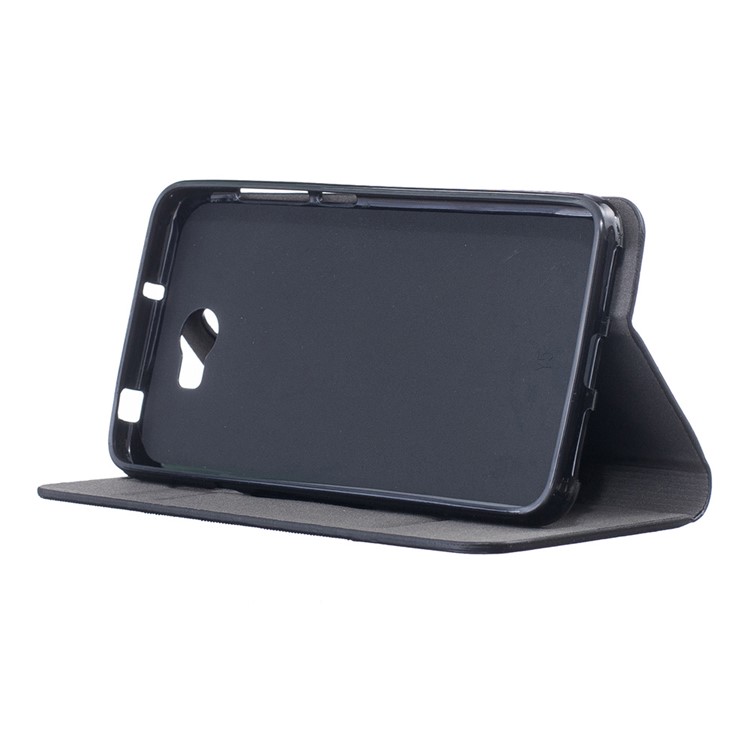Two-color Linen Texture Leather Case with Card Slot for Huawei Y5II / Y5II - Coffee-3