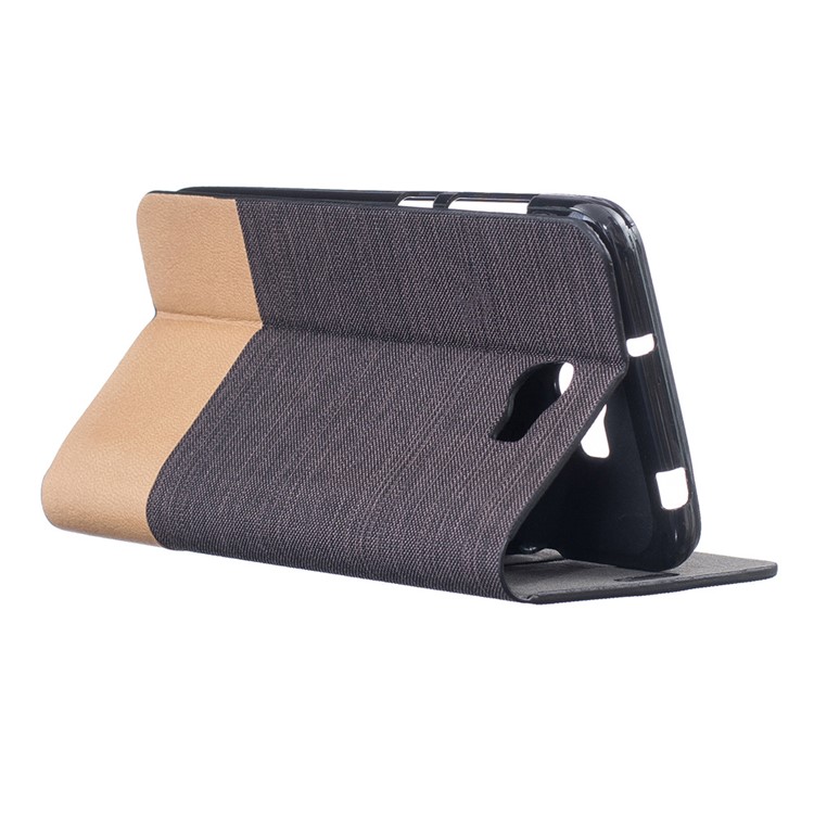 Two-color Linen Texture Leather Case with Card Slot for Huawei Y5II / Y5II - Coffee-4