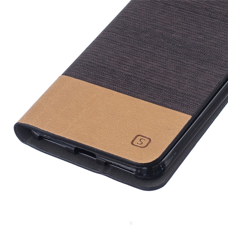 Two-color Linen Texture Leather Case with Card Slot for Huawei Y5II / Y5II - Coffee-5
