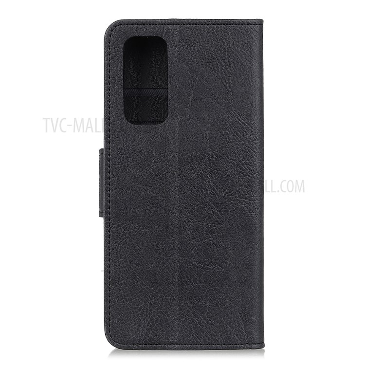 Litchi Texture Shell for Honor 10X Lite PU Leather Wallet Stand Cover - Black-3