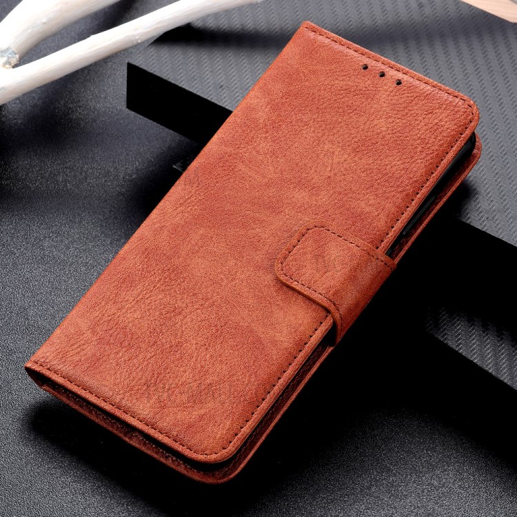 Litchi Texture Shell for Honor 10X Lite PU Leather Wallet Stand Cover - Brown-10