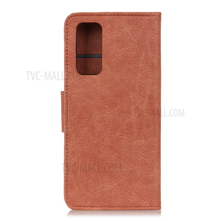 Litchi Texture Shell for Honor 10X Lite PU Leather Wallet Stand Cover - Brown-2