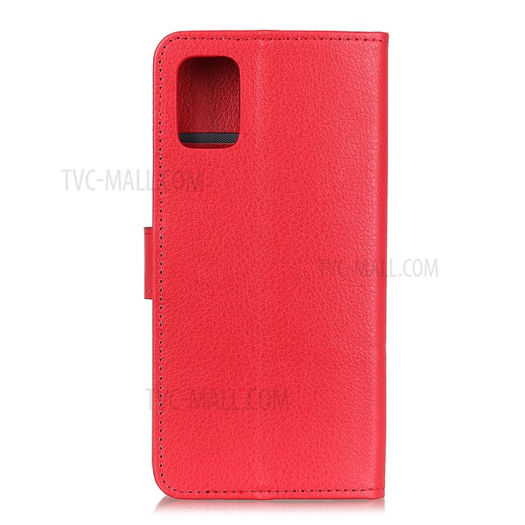 Classic Style Litchi Texture PU Leather Phone Cover Case for Honor 10X Lite - Red-9