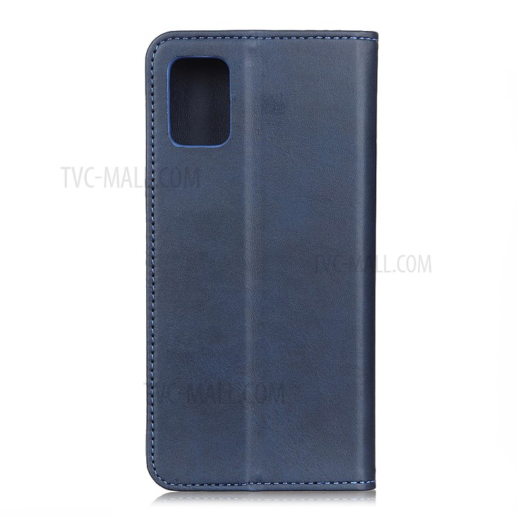 Magnetic Absorption TPU + Split Leather Phone Shell for Honor 10X Lite - Blue-7